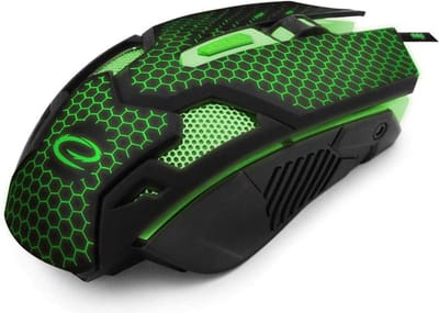 Esperanza MX207 COBRA - Muis - USB - Groen - Muis - Optisch - 6 knoppen - Groen