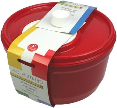 Sla centrifugeren - Groente droger - Verse salades maken - Praktisch mandje - 24 cm - Rood
