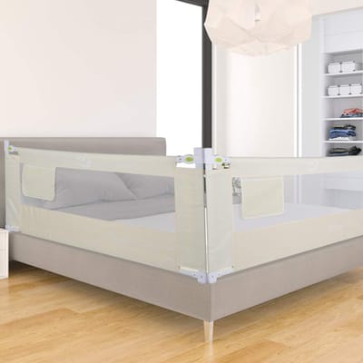 Dailygoods - Inklapbaar Bedhekje - Verstelbaar Kinderbedhekje - Veiligheidsrail voor Bed - 1,8 m - Valbeveiliging voor Kinderen - Ideaal voor veilig s...