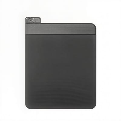 Zwarte Zelfklevende Laptop Achterkant Opbergtas – Grote Rekbare Stoffen Organizer voor Muis, Hard Drive, Tablet, Kabels en Pennen – Dun, Licht en Praktisch voor Werk, Reizen en Dagelijks Gebruik