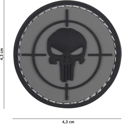 101 Inc Embleem 3D Pvc Punisher Vizier Grijs  20016