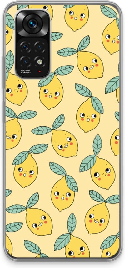 Case Company® - Hoesje geschikt voor Xiaomi Redmi Note 11S hoesje - Citroenen - Soft Cover Telefoonhoesje - Bescherming aan alle Kanten en Schermrand