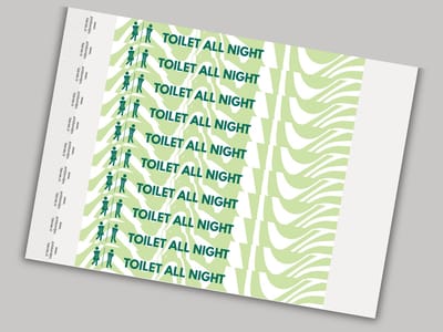 Tyvek Polsbandjes | Toilet All Night | 1000 Stuks | VanDerEng | Voor Nachtfeesten, Festivals en Doorlopende Toilettoegang