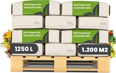 Bodemverbeteraar – Activator Mix (1250 Liter – Voor 1250 M2) Mix Van Actieve Micro-Organismen (O.A. Mycorrhiza En Rhizobacteriën), Lavameel, Koemest En Wormenmest - Organifer