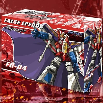 Transformation FG-04 FG04 Starscream Faux Empereur Véhicule Aérien Avec Support Et Cape Couronne Figurine D'Action Avec Boîte