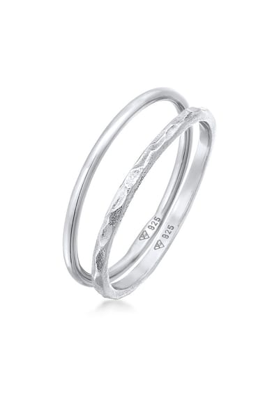 Elli - Ring - Dames Band Set van 2 Stack in 925 Sterling Zilver - Dames