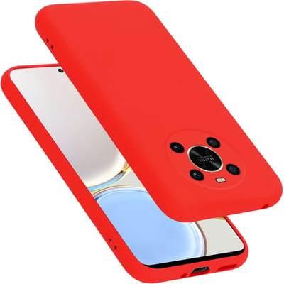 Cadorabo Hoesje geschikt voor Honor MAGIC 4 LITE in LIQUID ROOD - Beschermhoes gemaakt van flexibel TPU silicone Case Cover