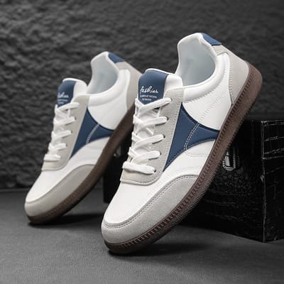 Nieuw Ontwerp Heren Onregelmatig Geometrisch Patroon Origineel Ontwerp Nieuwe Comfortabele Veterschoenen Buiten Wandelen Platte Casual Sneakers 39 gray
