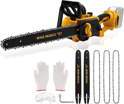 Accu Kettingzaag - Elektrisch Gereedschap - Boom Snoeien - Borstelloze Motor - 30 cm Zaagblad - Zwart