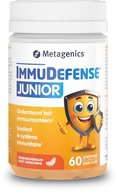 ImmuDefense Junior – 60 Suikervrije Gummies voor Kinderen vanaf 3 jaar - Versterkt Immuniteit - Ondersteunt Immuunsysteem - Multivitamine met Vitamine C D Zink & Selenium - Weerstandssupplement