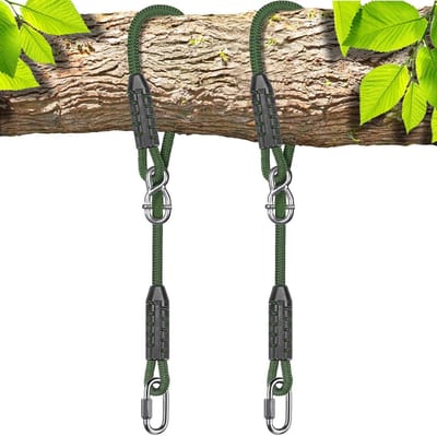 Schommel Touw Set - Hangmat Riemen - Buiten Spelen - Gereedschapsloze Installatie - 4FT Verstelbaar - Groen