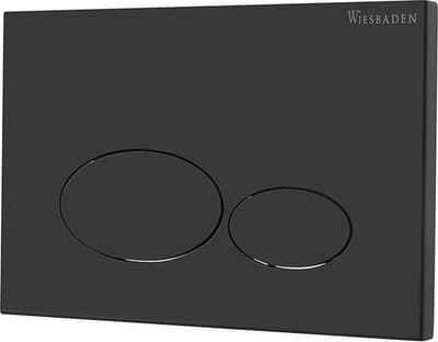 Wiesbaden X32 - Metal drukplaat Voor Inbouwreservoir - Mat Zwart