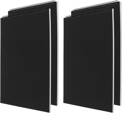 Schetsboek Set - Kunstblokken Tekenen - Creatief Ontwerpen - Draadgebonden Spiraal - A3 Formaat - Zwart