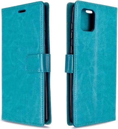 LuxeBass Hoesje geschikt voor Motorola Moto G9 Plus - Bookcase Turquoise - portemonnee hoesje - telefoonhoes - gsm hoes - telefoonhoesjes