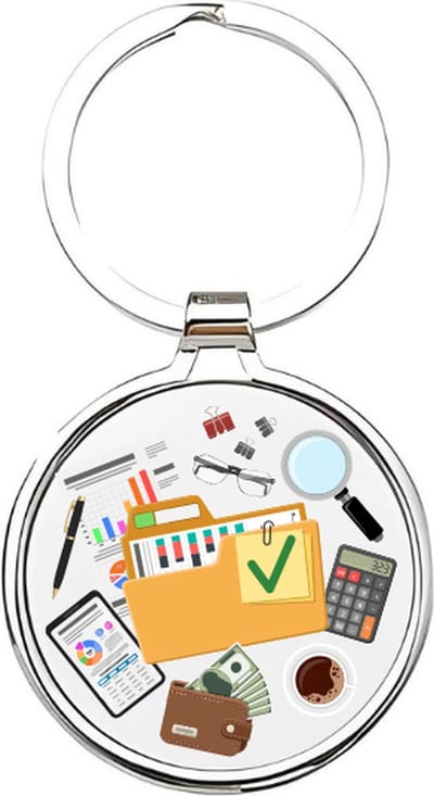 Akyol - Bankier Sleutelhanger - accountmanager - De beste accountmanager - Accountant - bank - geldhandelaar - bankdirecteur - boekhouder - salesmanager - ondernemer - investeren - beleggen - geld - administratief medewerker - 4 x 7,5 CM