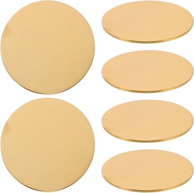 Graveerbare Munten - Roestvrijstaal Blanks - Handgemaakte Souvenirs - Spiegelglad Oppervlak - 50 mm Diameter - Goud