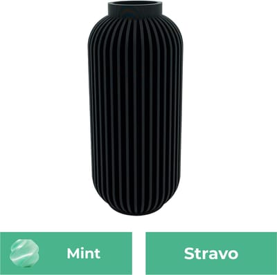 Stravo moderne vaas – Decoratieve vaas - Mint - 3d geprinte vaas – geschikt voor droogbloemen - 20CM
