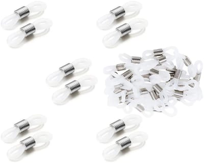 Dailygoods- Brilkoord Verstelbaar - 40 Stuks - Brillenketting - Siliconen/Roestvrij Staal - Uiteinden - Elegant Elastiek - Brillenhouder