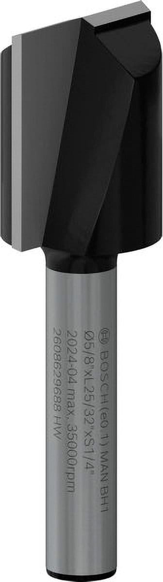 Bosch PRO Rechte Groeffrees tweesnijdend Ø 5/8 x L 49/64 Schacht 1/4 - 2608629688
