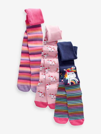 Next - Meisjes - 3 Eenhoornmaillots met hoog katoengehalte - Roze