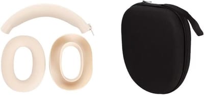 Hoofdtelefoon Beschermhoes - Hoofdtelefoon Accessoires - Dagelijkse Bescherming - Compleet Beschermingspakket - Gebroken wit