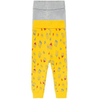LUPILU Baby joggingbroek (Geel/grijs, 50/56)