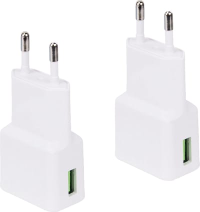 2x usb Adapter 15w Fast Charge - Oplader voor Galaxy A32 5G (2021), A52, A52s, A72 (2021), A53 5G, A33 5G, A73 5G (2022), A14, A34 5G, A54 5G (2023), A15 4G/5G, A25 5G, A35 5G, A55 5G (2023�2024), A16 4G/5G (2024)