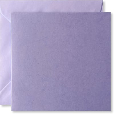 Cards & Crafts 20 x Vierkante Kaarten & Enveloppen Lila - 13,5x13,5cm / 14x14cm - Vierkant