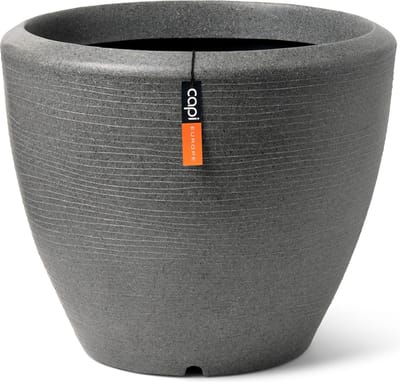 Capi Europe - Bloempot bol Arc Granite - 156x90 - Antraciet - Bloempot Voor binnen en buiten - Beschikbaar in XL formaten - Breukbestendig - 100% Recyclebaar - Levenslang garantie - NATS8037