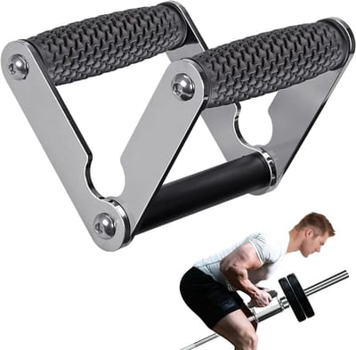 T Bar en V Bar Landmine Handgreep Bevestiging voor 2" Halterstang, Stevige Multi-Grip T Row Bevestiging met Antislip Rubber Handvat, Geschikt voor 5cm Olympische Halters voor Krachttraining en Fitness