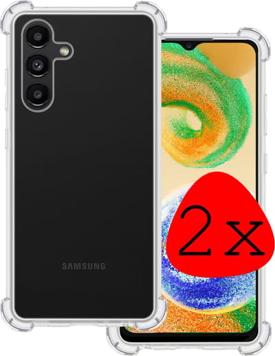 Hoesje 2 Stuks - Geschikt voor Samsung Galaxy A04s - Sterk & Shockproof - Siliconen Case - Back Cover - Telefoon Hoes Shock Proof - Transparant