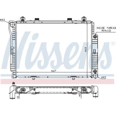 Radiator, motorkoeling NISSENS 62714A