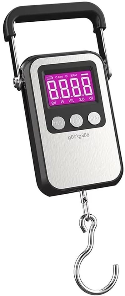 Digitale Bagageweegschaal - Hangende Weegschaal Ophanghaak - Reizen Bagage Wegen - Nauwkeurig Tot 60kg - 10g Precisie - Zwart