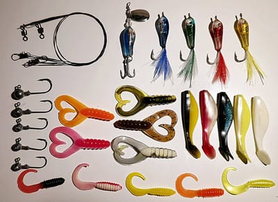 Qatrixx Kunstaasset ultra light 27 delig - 2 tot 3 gram - Jigheads - Staaldraad - Inclusief tackle box - Streetfishing
