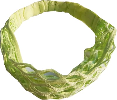 Haarsoires Haarband 3-in-1 - Opengewerkt - Groen - Comfortabel Jersey - Casual & Sportief