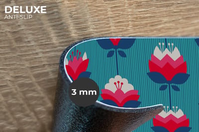 Placemats - 6 stuks - 45x30 cm - Placemat kunststof - Patronen - Retro - Bloemen - Lelie - Borden onderleggers - Decoratie voor op tafel - Keuken tafeldecoratie accessoires - Vinyl onderlegger - Tafelversiering