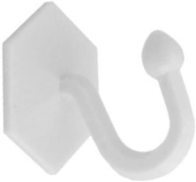 Hardware BH03774 gordijnrafhouder zelfklevend wit 35 x 35 x 40 mm (verpakking à 2), 2 stuks