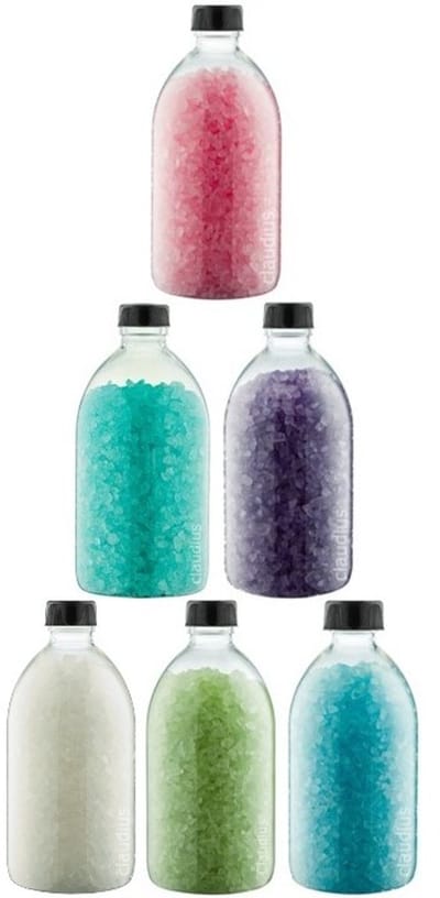 Badzout - 600 gram - set van 6 verschillende geuren - Zwarte Dop - Relaxing Moment, Eucalyptus, Hamam, Opium, Lavendel en Rozen