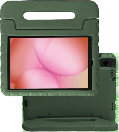 Hoes - Geschikt voor Samsung Galaxy Tab A11 - Kinderhoes Shockproof Bumper - Kidsproof Case - Tablet Hoesje - Kinder Hoes Cover - Donkergroen