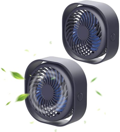 1 USB mini-desktopventilator - Stille werking, draaibaar in meerdere hoeken - Desktopkoelventilator - Draagbare luchtkoeler - 135*135*59 cm - Voor dagelijkse koeling van uw bureau - Donkerblauw