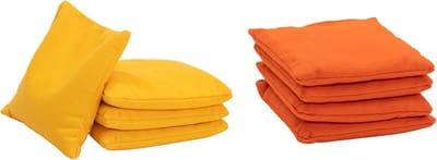 Cornhole Tassen Set - Gooiballen - Buiten Spelen - Officieel Gelicentieerd - 15x15cm 450gr - Oranje Geel