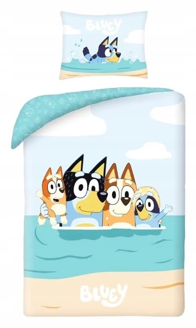 Bluey Katoenen Dekbedovertrek 140x200 cm met Kussensloop 70x90 cm