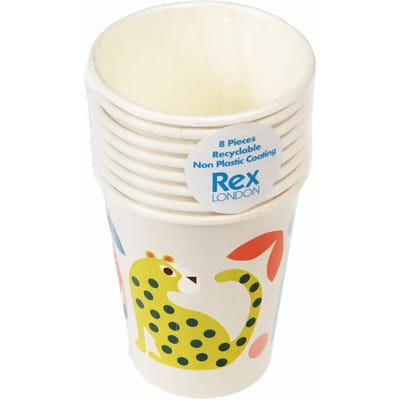 Papieren beker voor kinderen Rex London Wild Wonders (x8)