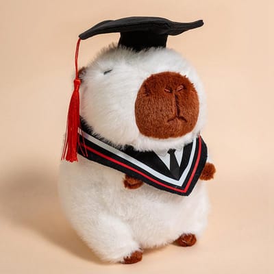 1 Stuks 25cm Dr Capybara Beer Pluche Speelgoed Kawaii Afstuderen Olifant Westelijke Hoogland Hond Gevuld Zacht Poppen Voor Afstuderen Cadeau