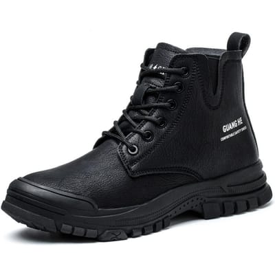 Winter Pluche Werk Veiligheidsschoenen Heren Onverwoestbare Stalen Neus Werkschoenen Anti-smash Anti-perforatie Beschermende Veiligheidsschoenen 37