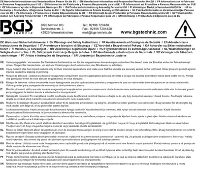 BGS Kracht Dopsleuteldop zeskant, diep - 1 - 75 mm
