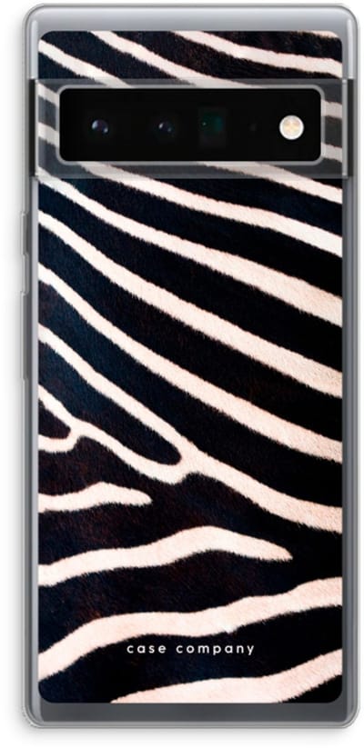 Case Company® - Hoesje geschikt voor Google Pixel 6 Pro hoesje - Zebra - Soft Cover Telefoonhoesje - Bescherming aan alle Kanten en Schermrand