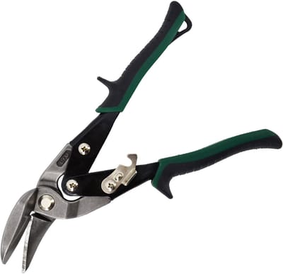 AWTools AW22001 - Metalen Schaar - Rechts Gebogen - Ergonomische Handgreep - Cr-Mo Staal