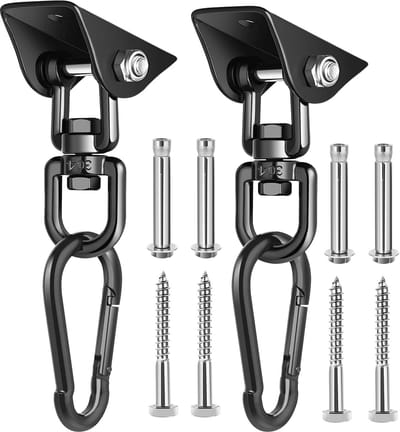 Verstelbare Veranda Schommelhanger Set - 360 Graden Draaibaar en Robuust
