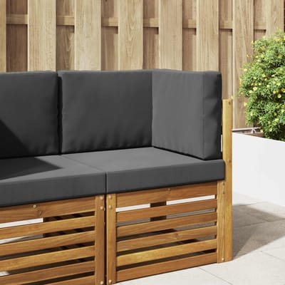 vidaXL - Buitenbankkussen - Polyester - Antraciet - 60 - x - 60 - cm